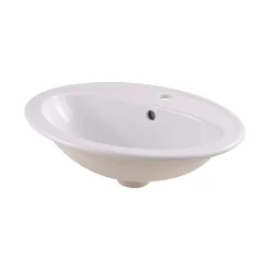 Vasque à encastrer céramique GoodHome Turso Blanc NF