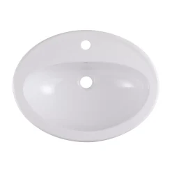Vasque à encastrer céramique GoodHome Turso Blanc NF