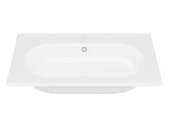 Vasque à encastrer en résine effet pierre - Blanc - L60 x l46 cm - OKIWA