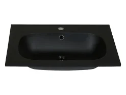 Vasque à encastrer en résine effet pierre - Noir - L60 x l46 cm - OKIWA