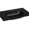 Vasque à encastrer en résine effet pierre - Noir - L80 x l46 cm - OKIWA