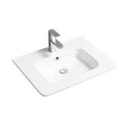 Vasque à encastrer rectangulaire - 60 x 46 cm - Blanc brillant - ORIS