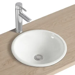 Vasque à encastrer ronde céramique blanc Oasis