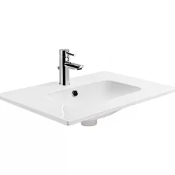 Vasque à encastrer sur plan de toilette ou à poser sur meuble SANINDUSA 101x46 hauteur 15cm (mitigeur et vidage non inclus)