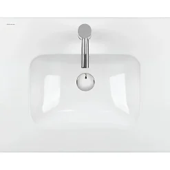 Vasque à encastrer sur plan de toilette ou à poser sur meuble SANINDUSA 81x46 hauteur 15cm (mitigeur et vidage non inclus)