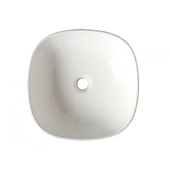 Vasque à poser 40.5 cm- blanc brillant en céramique - Vienne