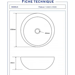 Vasque à poser bol design blanche