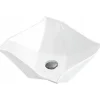 Vasque à poser carré, céramique 42x42x13,5 cm Blanc