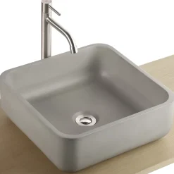 Vasque à poser carrée béton allégé Kult