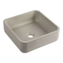 Vasque à poser carrée béton allégé Kult