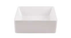 Vasque à poser en céramique blanche l.38 x H.13 x P.38,5 cm GoodHome Padma