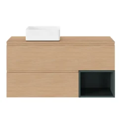 Vasque à poser en céramique blanche l.38 x H.13 x P.38,5 cm GoodHome Padma