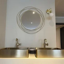 Vasque à poser en inox doré l.37 x H.13 x P.48 cm, Essebagno Luisa
