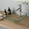 Vasque à poser en verre carrée 42 x 42