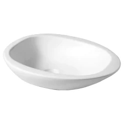Vasque à poser galet en céramique blanche - Galet
