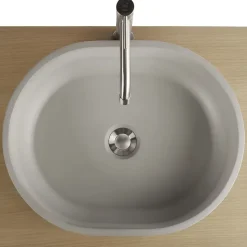 Vasque à poser ovale béton allégé Kult