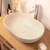 Vasque à poser ovale béton beige l.53 x H.13 cm Homesight Emmy