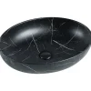 Vasque à poser ovale, céramique 52x39,5x13 cm Noir