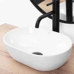 Vasque À Poser Rea Amelia Mini White Oval