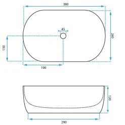 Vasque À Poser Rea Amelia Mini White Oval