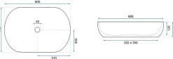 Vasque À Poser Rea Cleo 61 Shiny Aiax White Oval