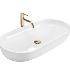 Vasque À Poser Rea Cleo 81 White Oval