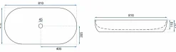 Vasque À Poser Rea Cleo 81 White Oval