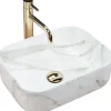 Vasque À Poser Rea Demi Mini Shiny Aiax White Rectangle