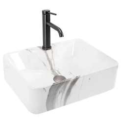 Vasque À Poser Rea Kelly Marmo White Rectangle
