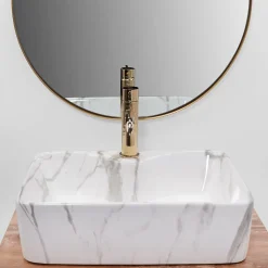 Vasque À Poser Rea Kelly Marmo White Rectangle