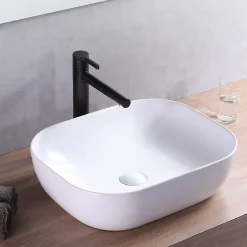 Vasque À Poser Rea Mona Slim White