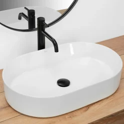 Vasque À Poser Rea Nadia 60 White Oval