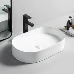 Vasque À Poser Rea Nadia 60 White Oval