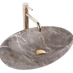 Vasque À Poser Rea Roxy B Stone Nature Grey Oval