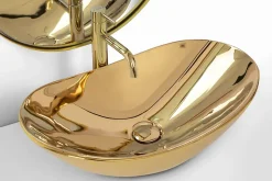 Vasque À Poser Rea Royal Gold Oval