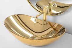 Vasque À Poser Rea Royal Gold Oval