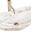 Vasque À Poser Rea Royal Lava White Oval