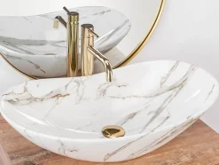 Vasque À Poser Rea Royal Lava White Oval