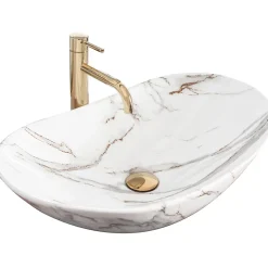Vasque À Poser Rea Royal Shiny Aiax White Oval