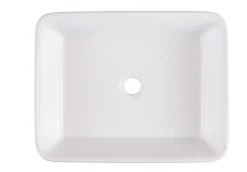 Vasque à poser rectangulaire céramique blanche GoodHome Surma
