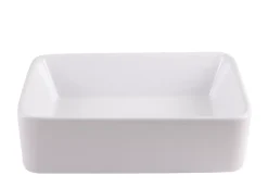 Vasque à poser rectangulaire céramique blanche GoodHome Surma