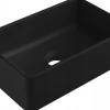 Vasque à poser rectangulaire, céramique 36,5x23,5x12 cm Noir