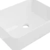 Vasque à poser rectangulaire, céramique 48x37x13 cm Blanc