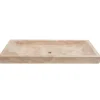 Vasque à poser rectangulaire Travertin Beige 120x45x10 cm - RO'MA NATURE