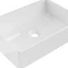 Vasque à poser rectangulaire, céramique 45x32x11 cm Blanc