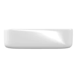 Vasque à poser rectangulaire en céramique blanc brillant L48xl37xProfondeur 13cm - SANIZEO Vesta.