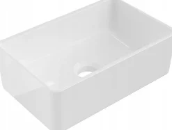 Vasque à poser rectangulaire, céramique 36,5x23,5x12 cm Blanc