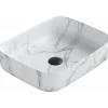 Vasque à poser rectangulaire, céramique 50x39x13 cm Blanc