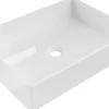 Vasque à poser rectangulaire, céramique 51x37x11 cm Blanc