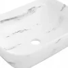Vasque à poser rectangulaire, céramique 45,5x32,5x13,5 cm Blanc